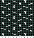 Michigan State Spartans Flannel Fabric Checks