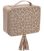 Jett Setter Vegan Leather Leopard Makeup Bag