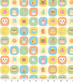 Animal Crossing Friends Tile Cotton Fabric