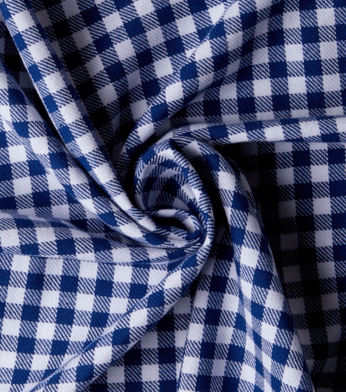 Eddie Bauer Blue Gingham Check Yarn Dyed Cotton Fabric
