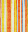Orange Stripe Luxe Fleece Fabric