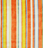 Orange Stripe Luxe Fleece Fabric