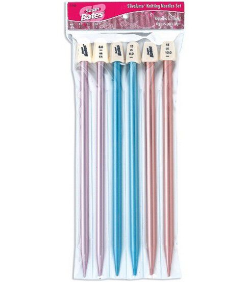 Susan Bates Silvalume 10 Knitting Needle Set 3ct