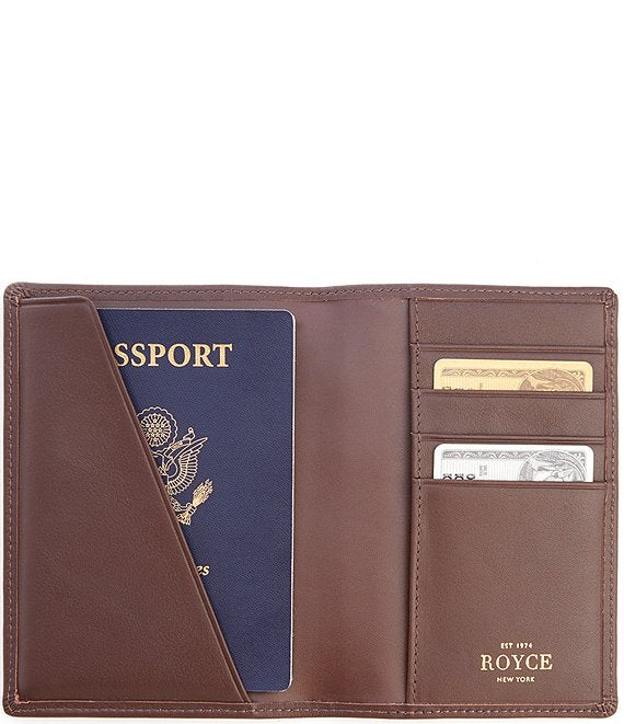 RFID Blocking Leather Passport Wallet