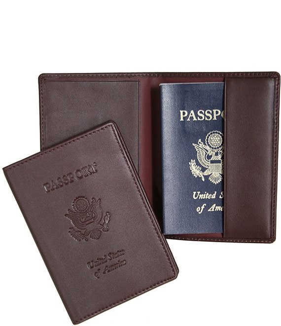 RFID Blocking Black Lettered Passport Case