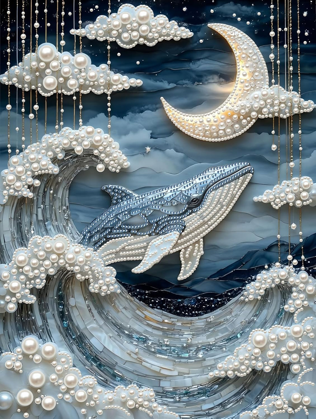 Pearl Art Kits for Adults, Christmas Pearl Diamond Painting for Beginners