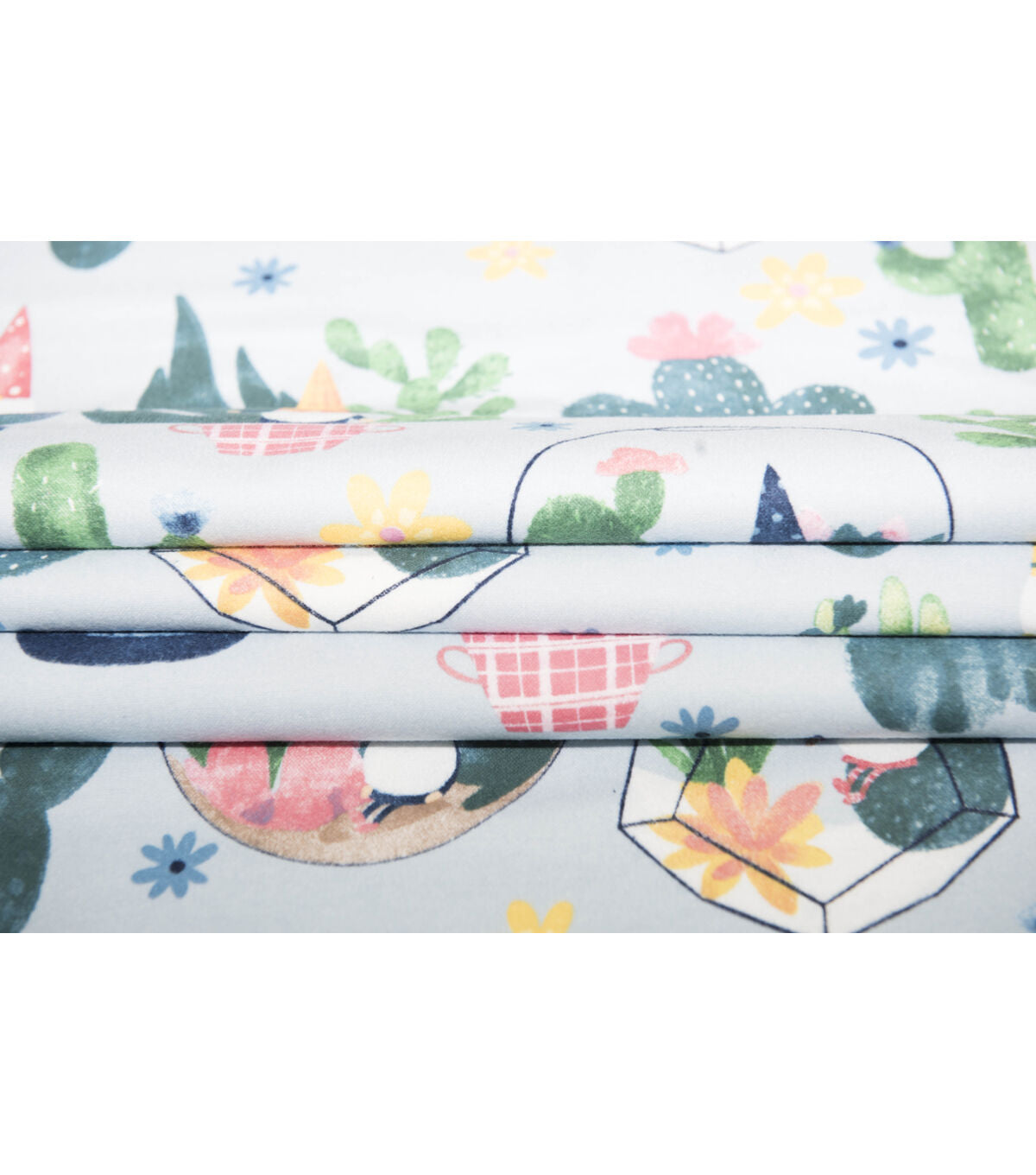 Super Snuggle Gnome & Cactus Flannel Fabric