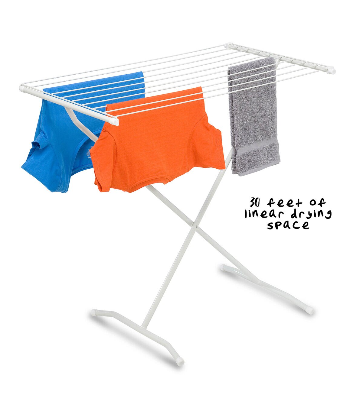 Honey Can Do 35.5 x 32 White Metal Folding X Frame Drying Rack