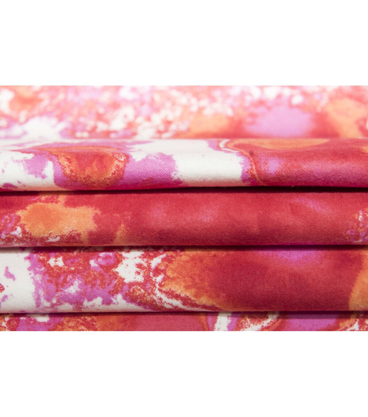 Super Snuggle Pink & Orange Jelly Tie Dye Flannel Fabric