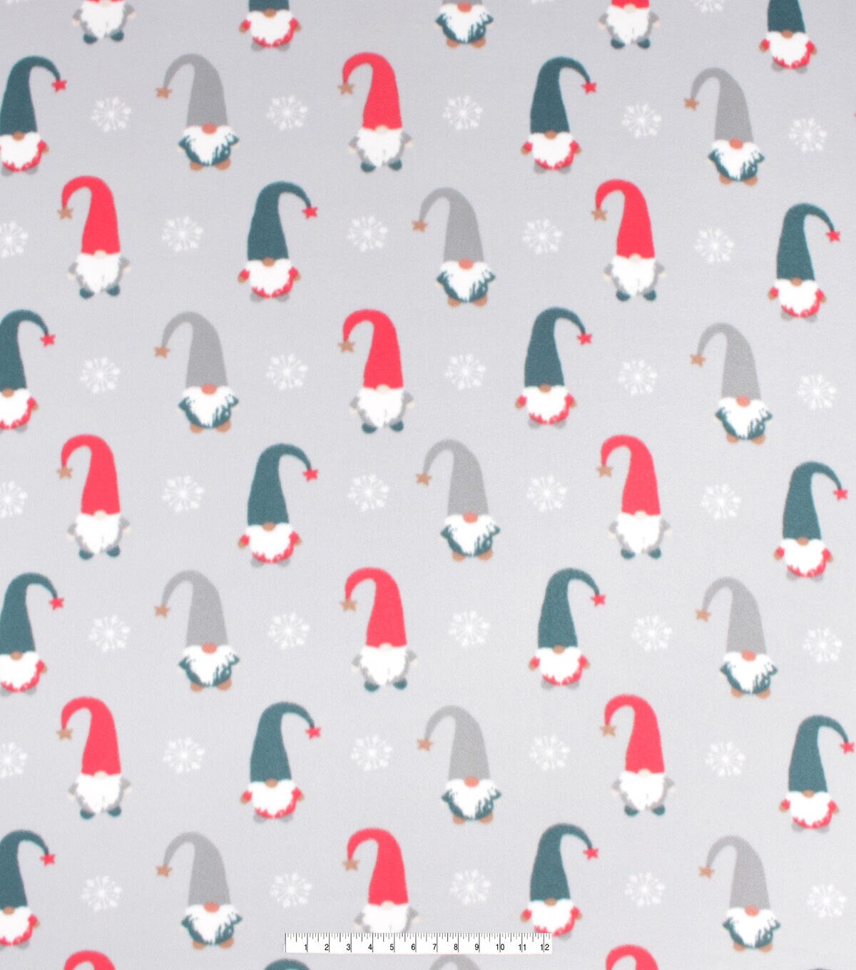 Simple Gnomes Blizzard Prints Fleece Fabric