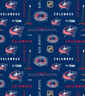 Columbus Blue Jackets Fleece Fabric Allover