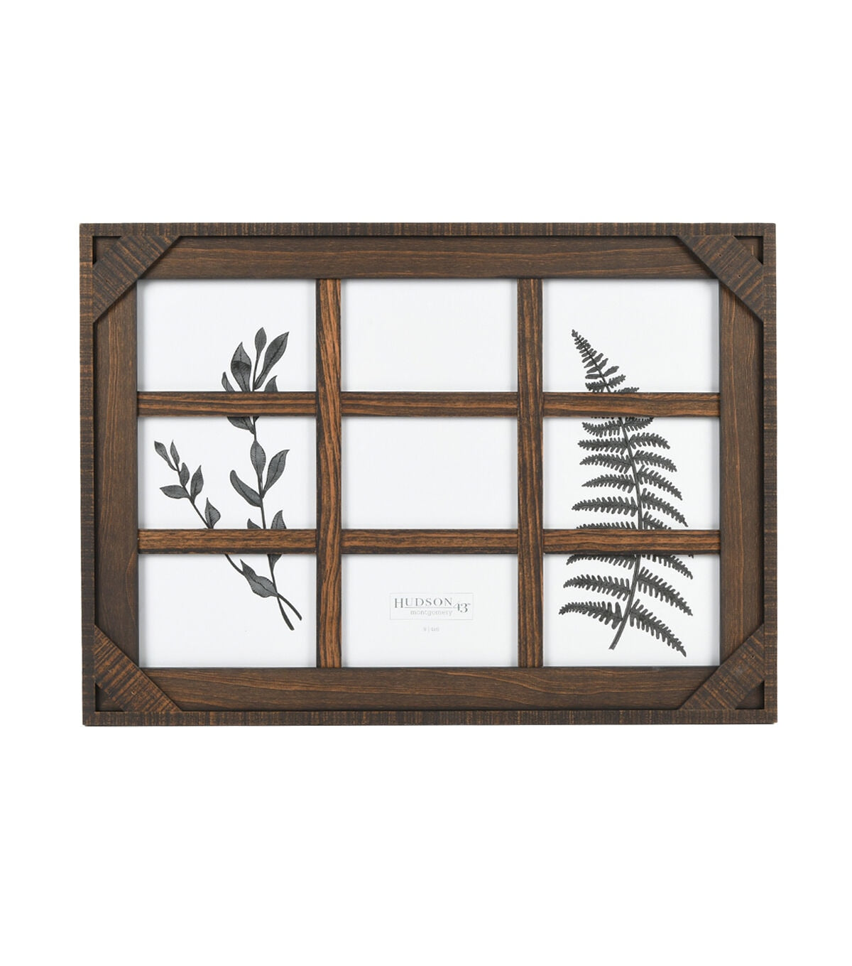 Walnut 9 Photo 4 x 6 Collage Frame by Hudson 43