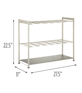 Honey Can Do 27.5 Silver Hanging Boot Storage & Drying Rack