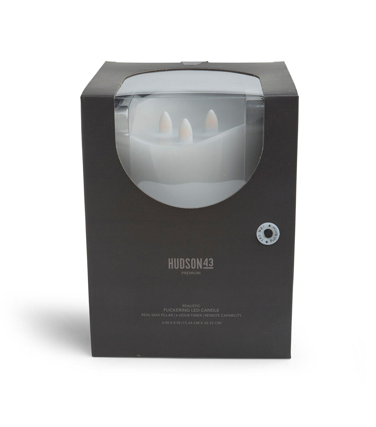 6 LED White Aurora Flame Wave Edge Pillar Candles by Hudson 43