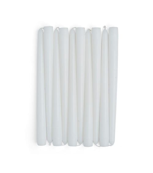 10 Unscented White Taper Candles 10pk by Hudson 43