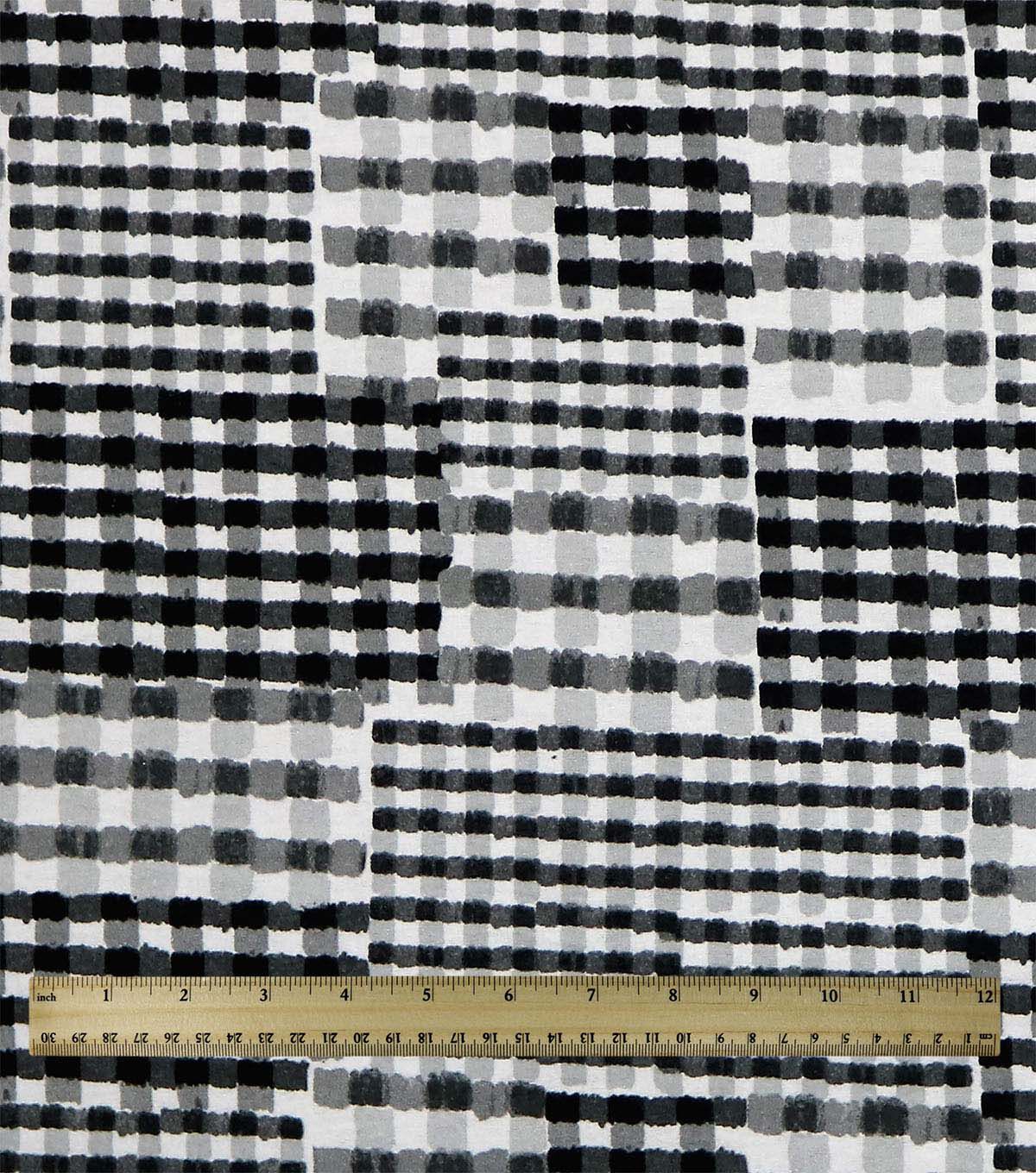 108 Black & White Gingham Plaid Wide Flannel Fabric