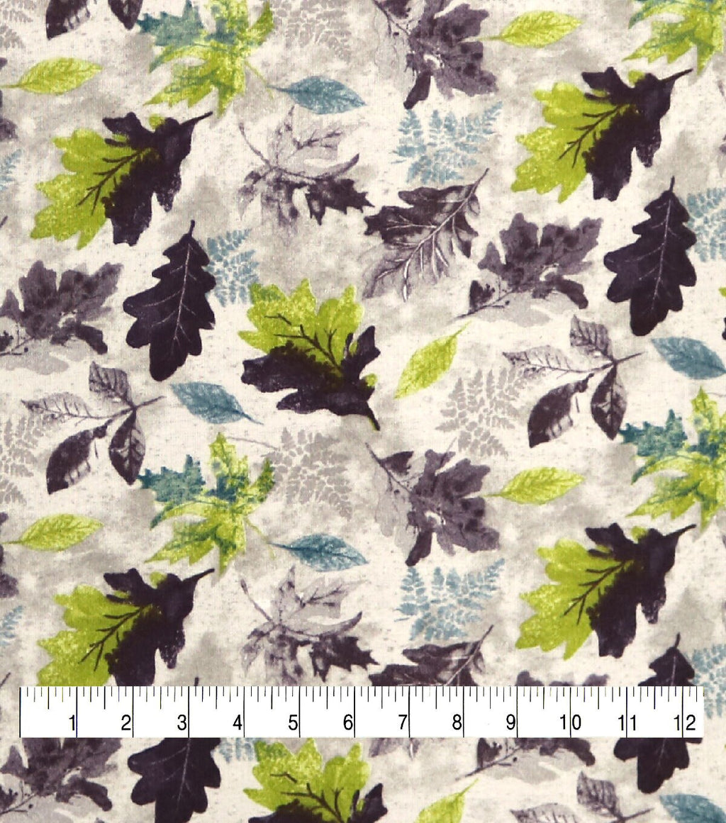 Repeating Leaves Super Snuggle Flannel Fabric