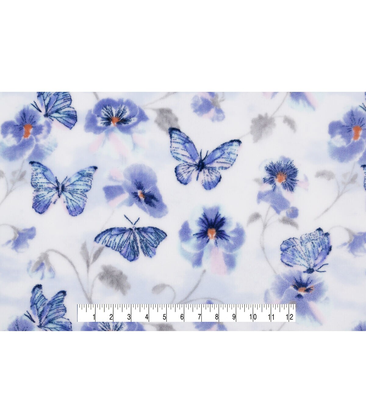 Butterfly Floral Sew Lush Fleece Fabric