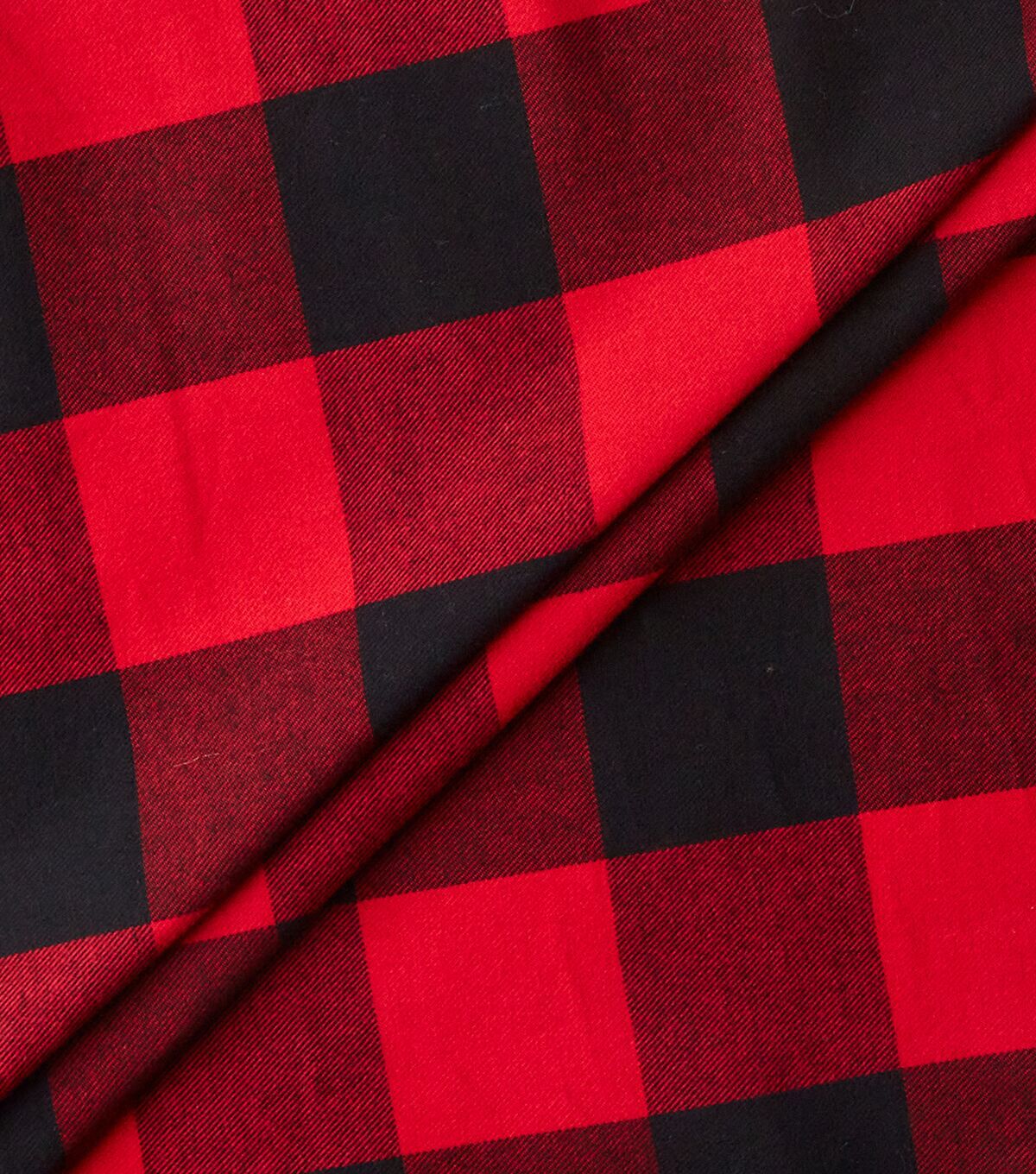 Eddie Bauer Red & Black Buffalo Check Cotton Tencel Flannel Fabric