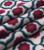 Geometric With Daisies Blizzard Fleece Fabric