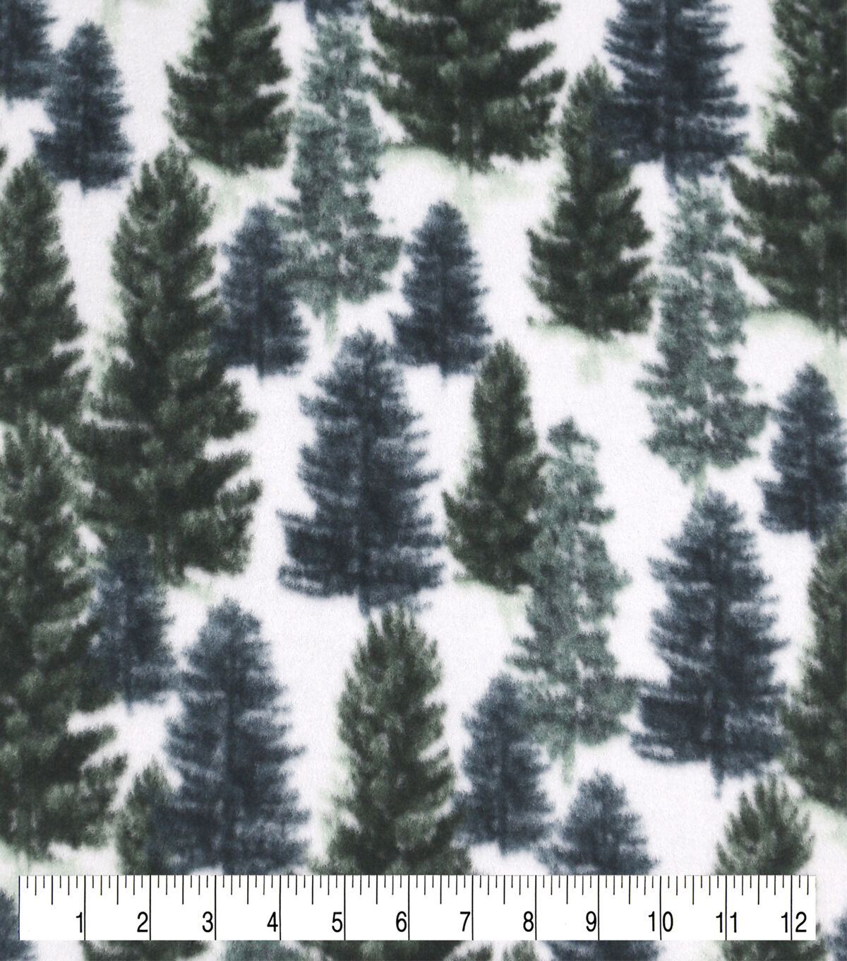 Pine Tree Forest Anti Pill Fleece Fabric