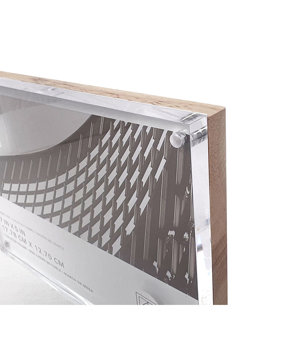 7 x 5 Wood & Acrylic Block Tabletop Picture Frame by Place & Time
