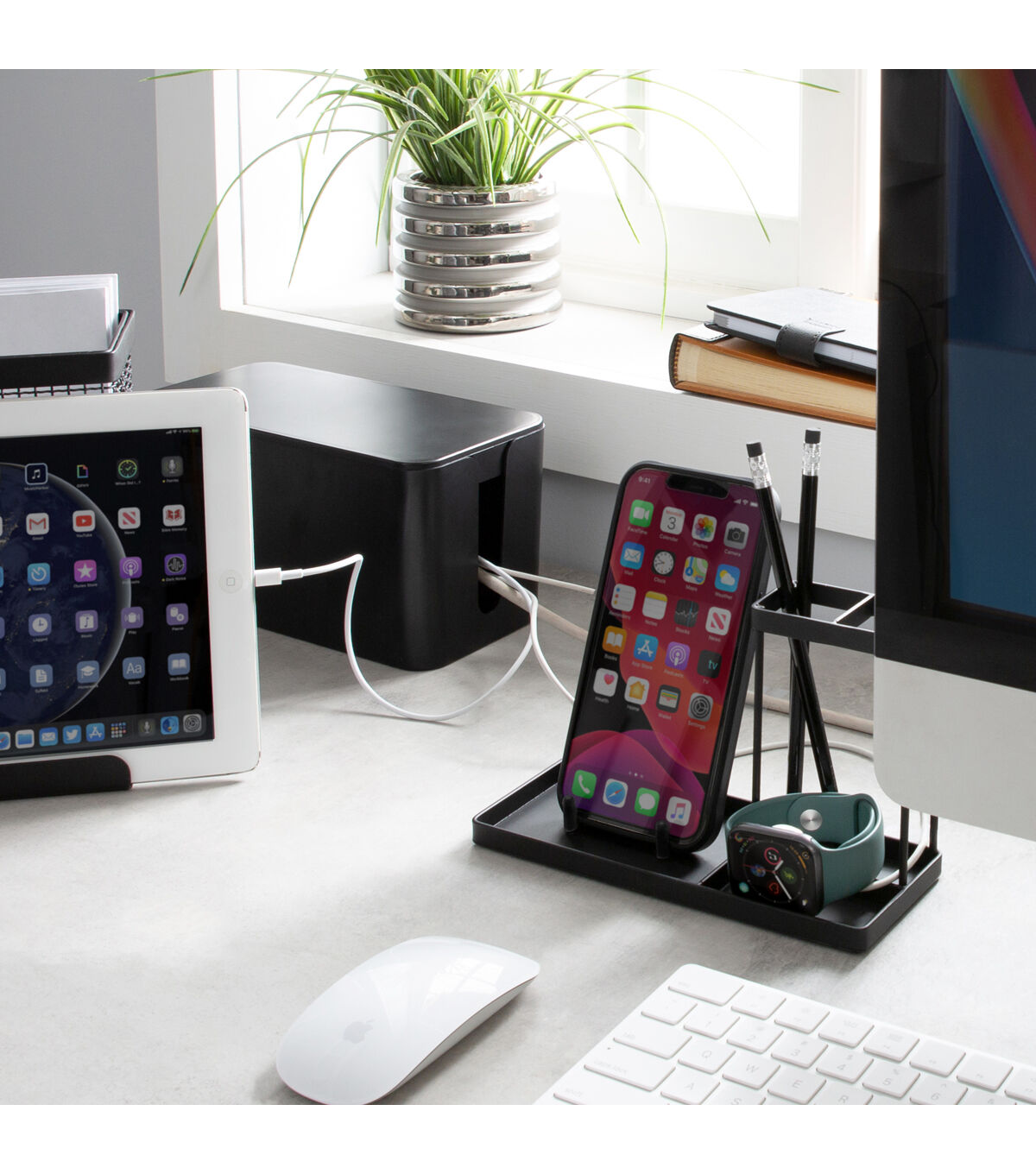 Simplify 2ct Black Cable Organizer Boxes