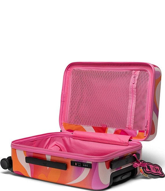 x Jade Purple Brown Butterfly Swirl Day Herschel Heritage Hardshell Large Carry Spinner Suitcase