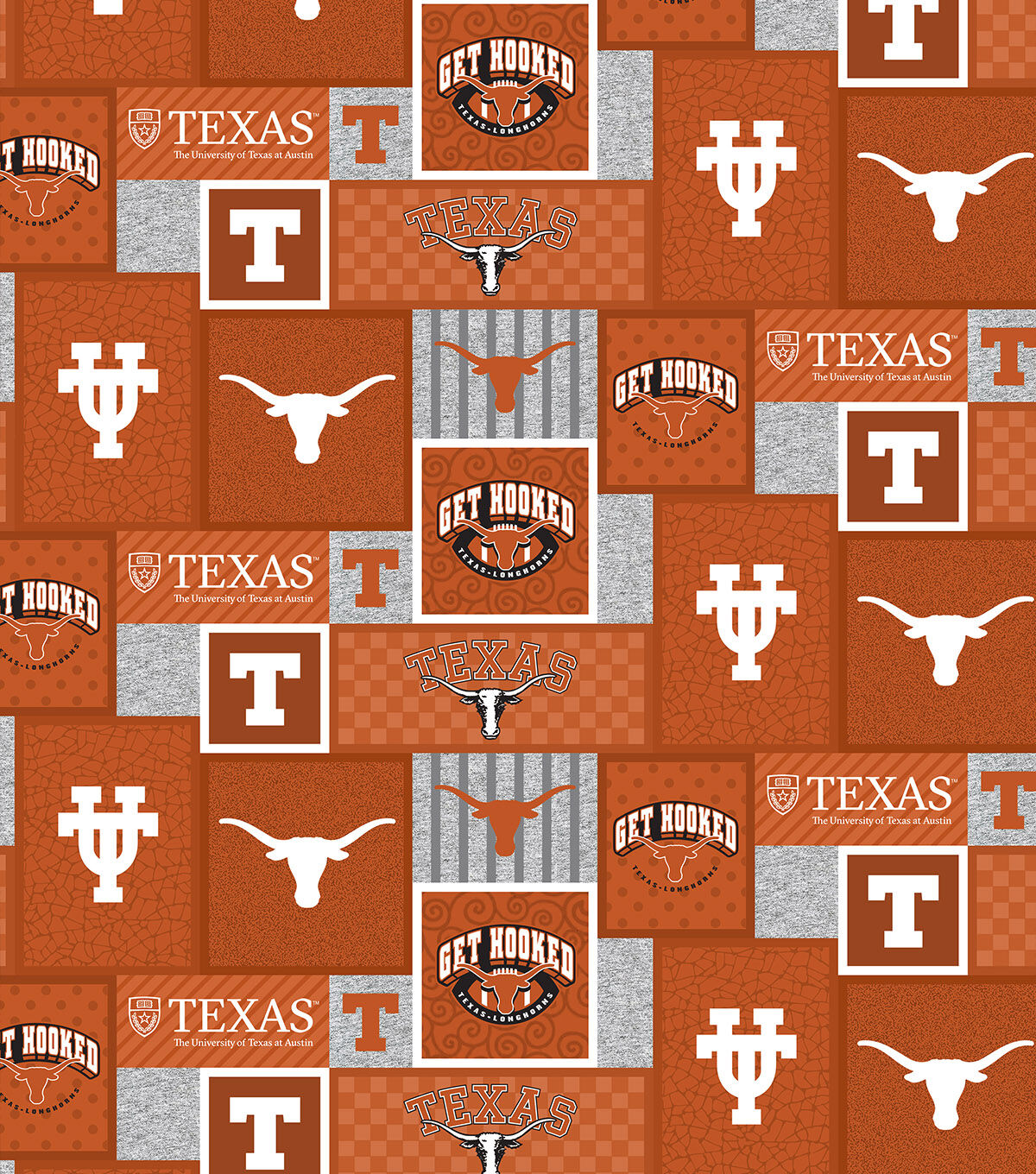 University of Texas Longhorns Fleece Fabric College Patch