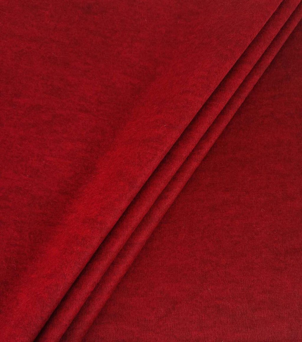 Red Heathered Luxe Flannel Fabric