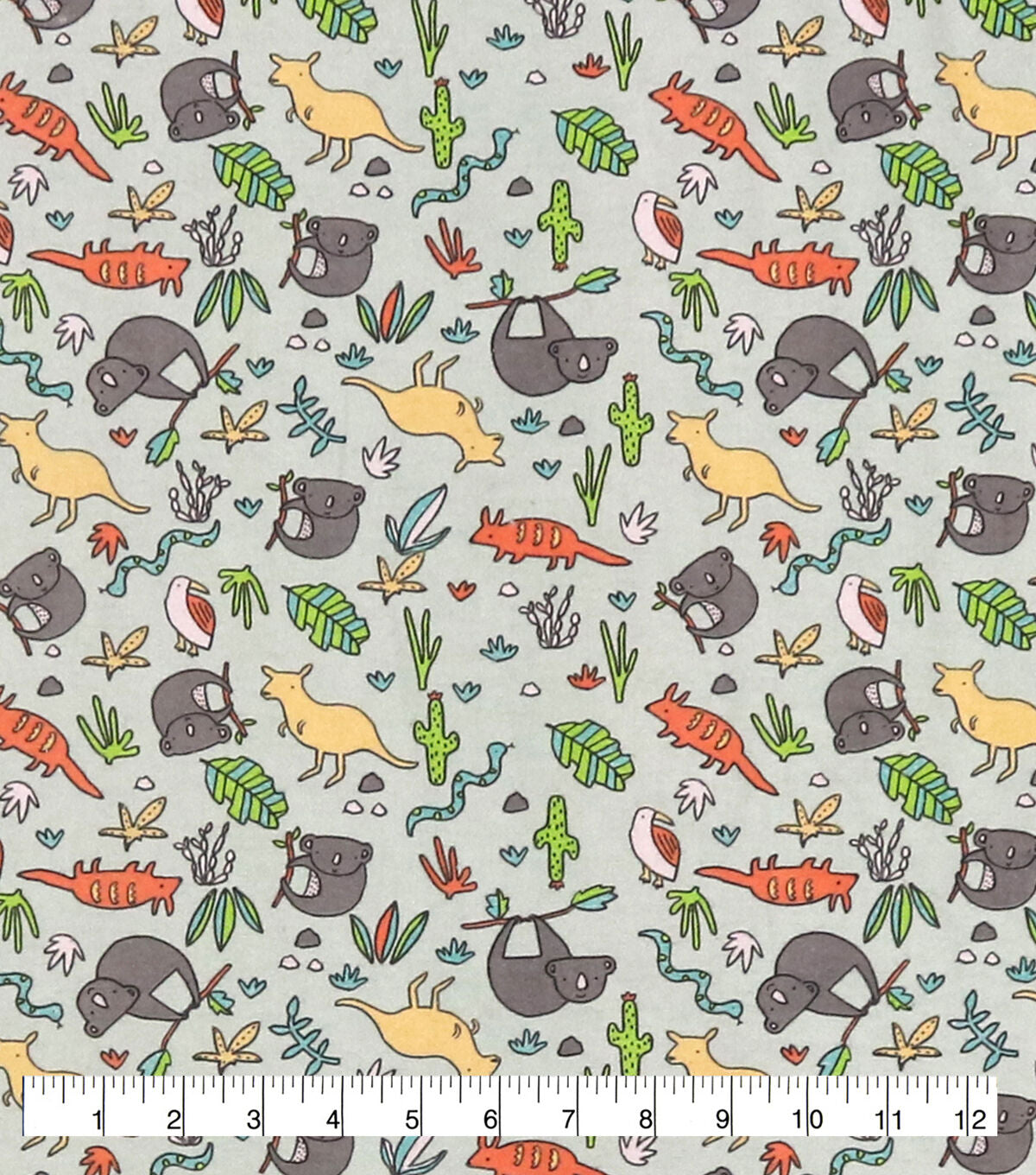 Australian Animals Super Snuggle Flannel Fabric