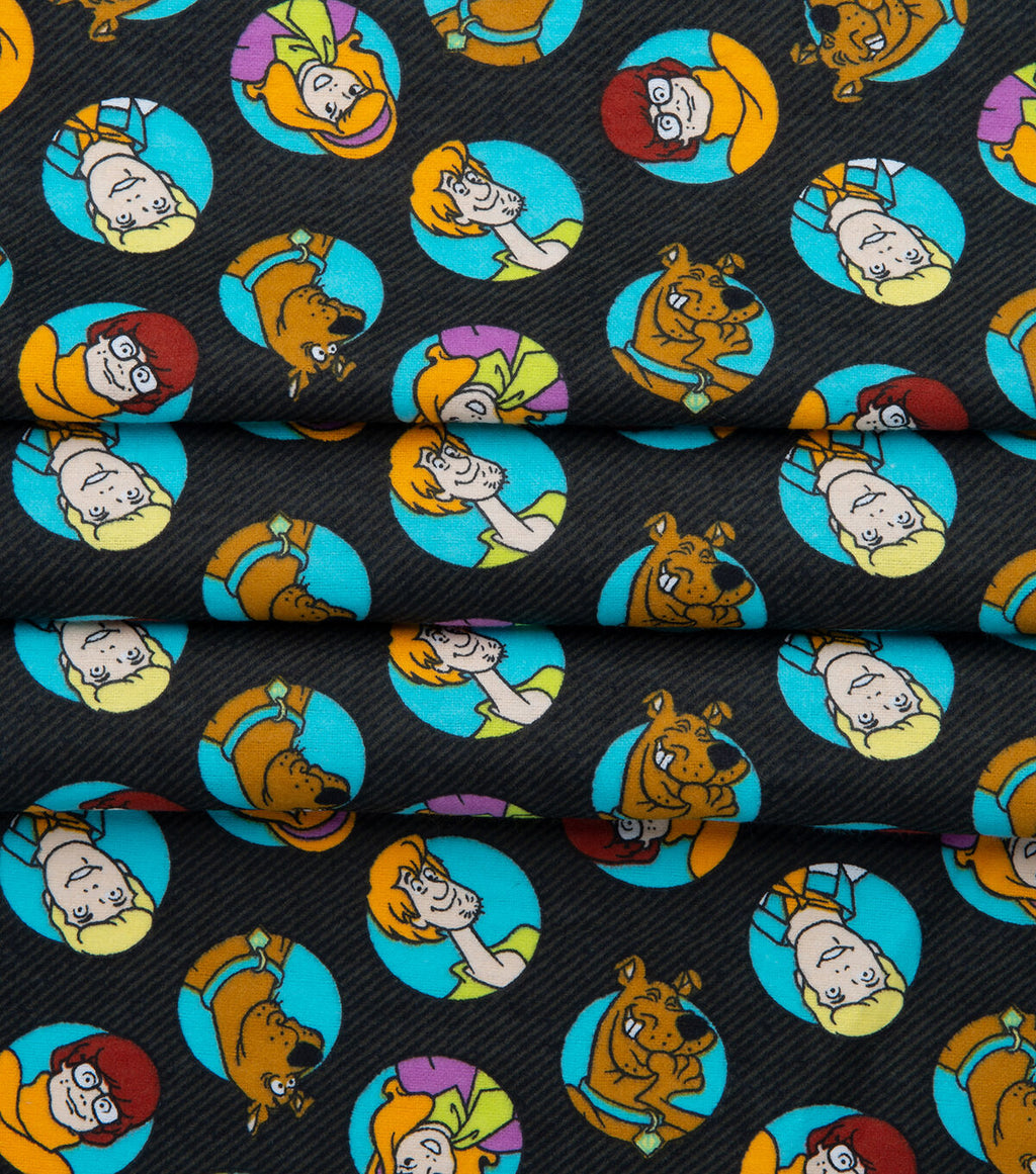 Scooby Doo Flannel Fabric Mystery Coins