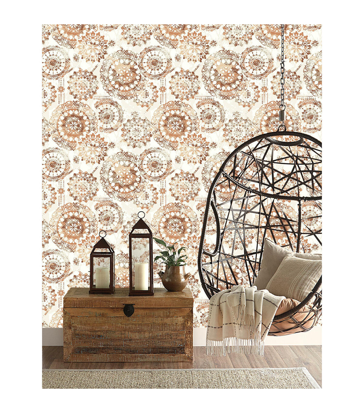 RoomMates 20.5 x 16.5' Bohemian Medallion Peel & Stick Wallpaper