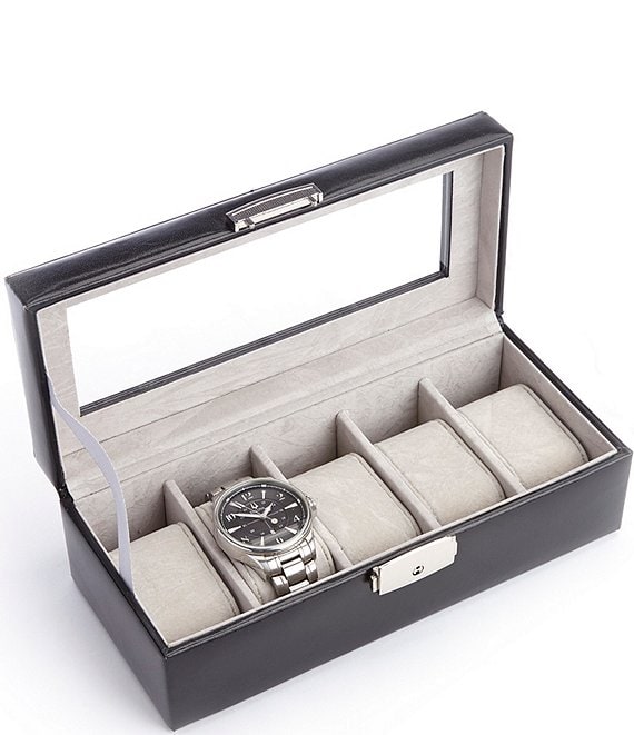 Aristo Leather Five Slot Watch Box