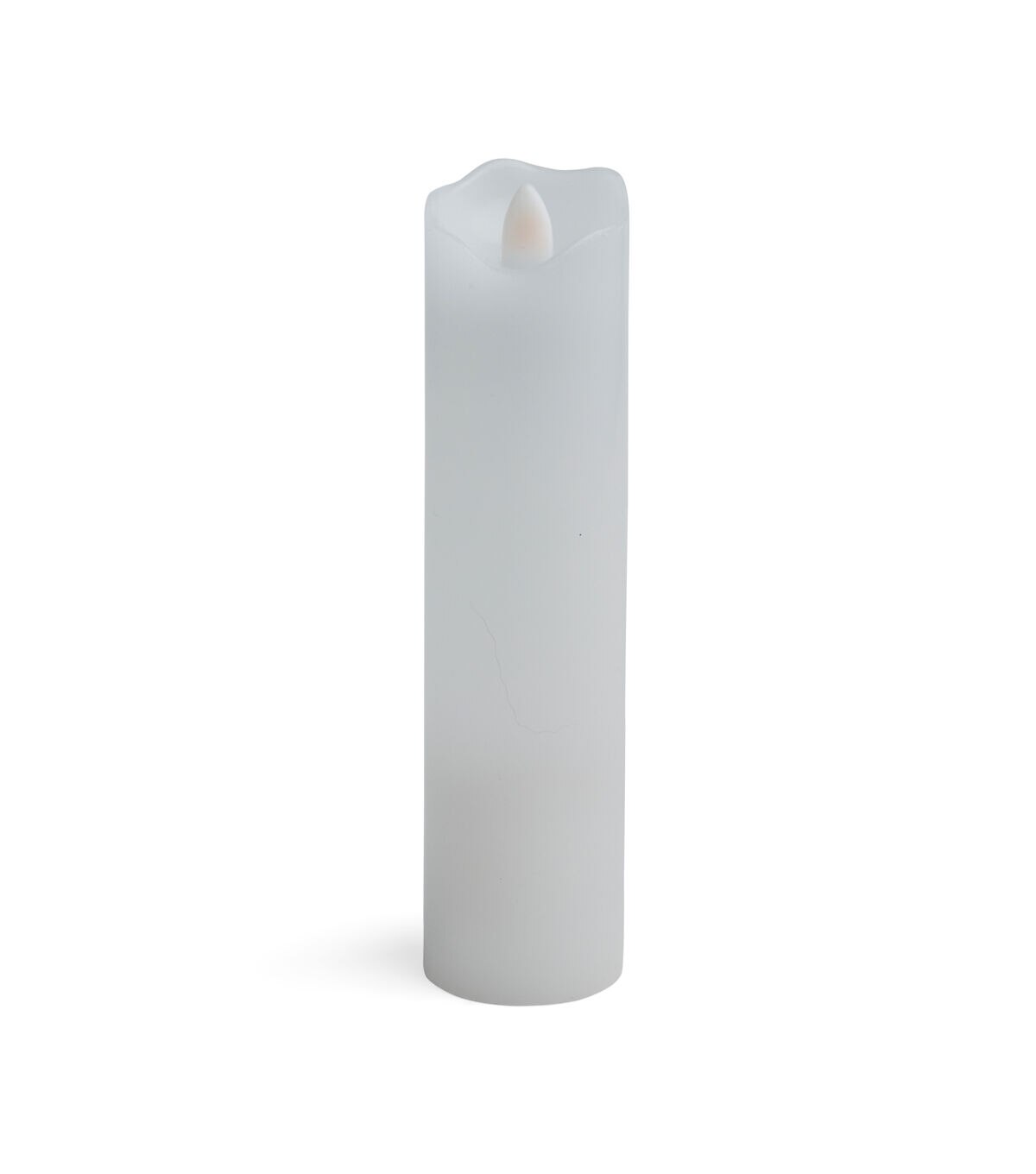 2 x 8 White Aurora Flame Wave Edge Pillar Candle by Hudson 43