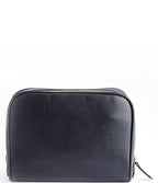 Pebbled Leather Zip Toiletry Travel Bag