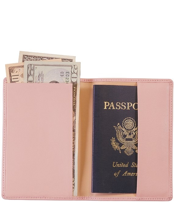 Leather Foil-Stamped RFID Blocking Passport Jacket
