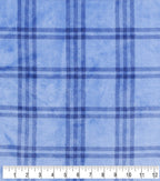 Blue Plaid Sew Lush Fleece Fabric