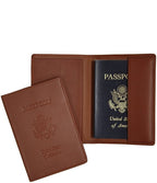 Leather Debossed RFID Blocking Passport Jacket