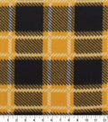 Yellow Black Plaid Blizzard Fleece Fabric