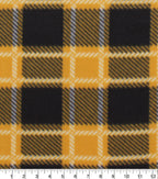 Yellow Black Plaid Blizzard Fleece Fabric