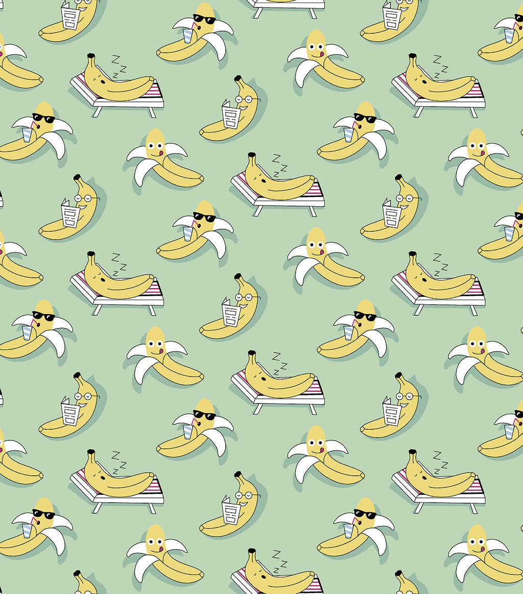 Banana Vacation Super Snuggle Flannel Fabric