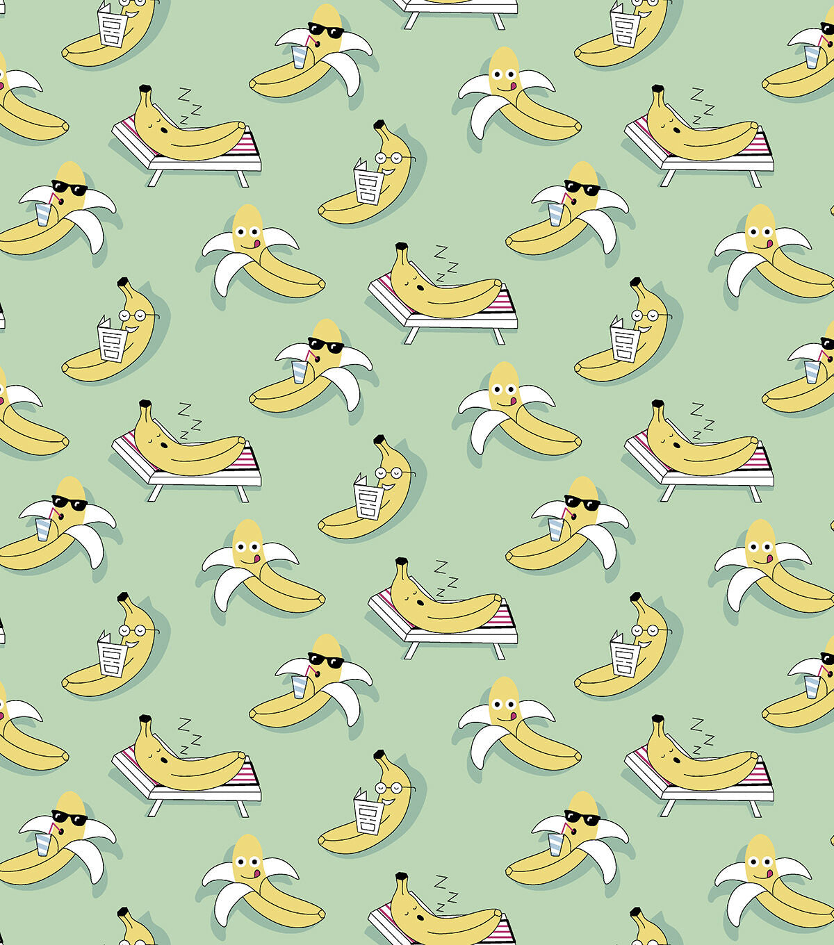 Banana Vacation Super Snuggle Flannel Fabric