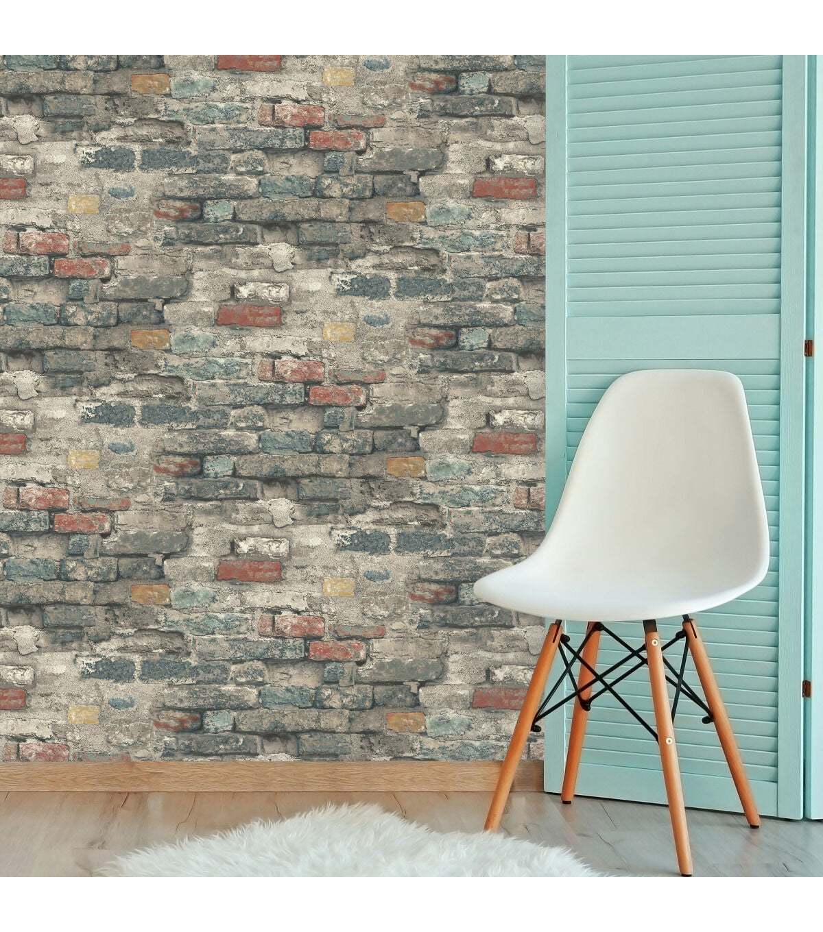 RoomMates Wallpaper Brick Alley