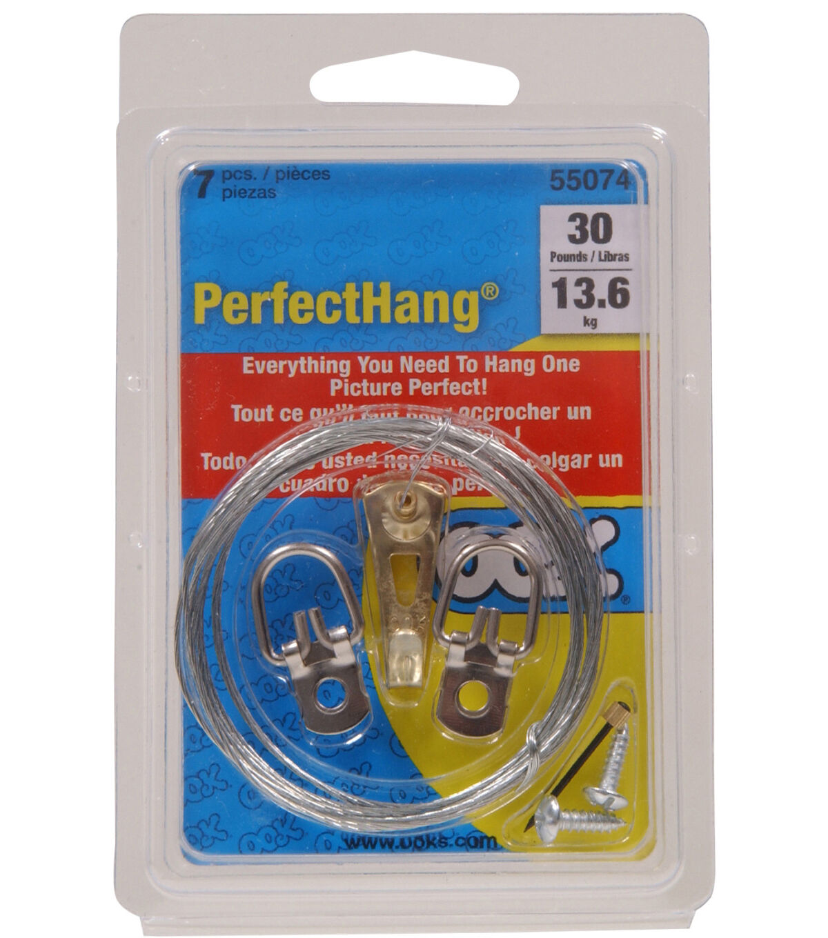 Ook 30lbs Brass Perfect Hanging Kit 7pc