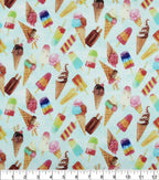 Ice Cream Popsicles Novelty Cotton Fabric
