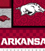Arkansas College Patch Fleece Fabric