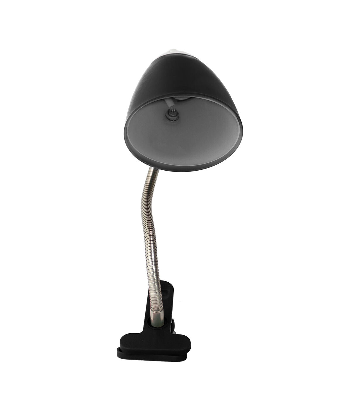 All The Rages Black Flossy Flexible Gooseneck Clip Light Desk Lamp