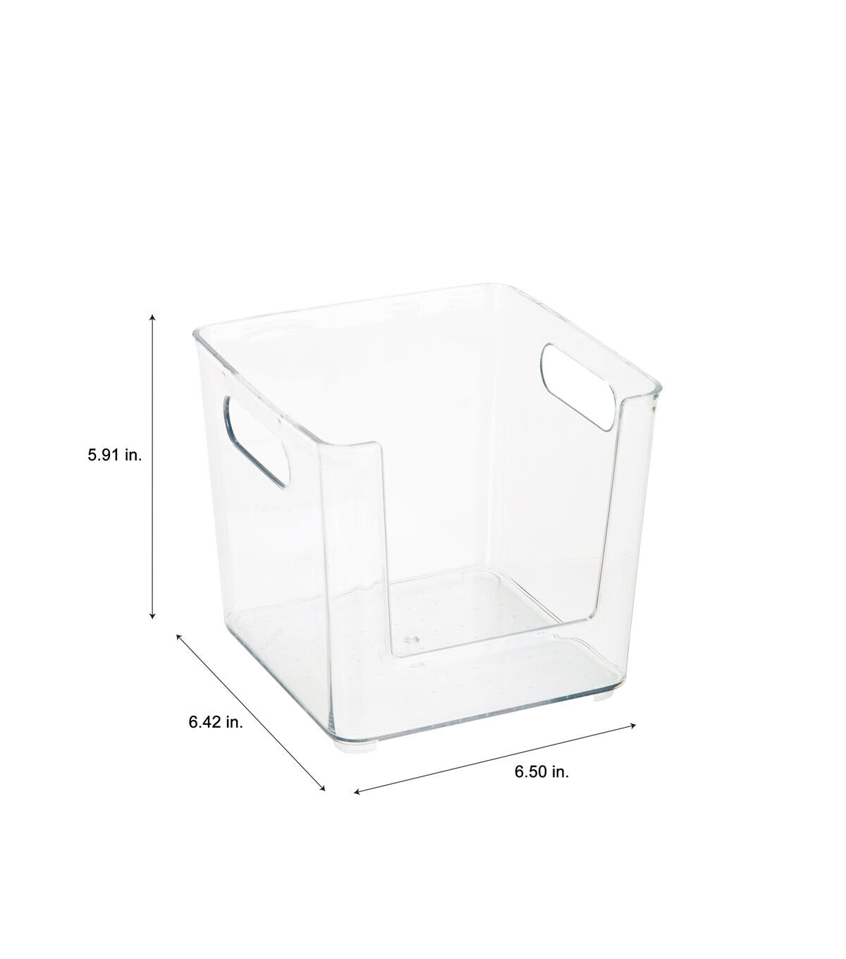 Simplify 6.5 Clear Square Open Front Organizer Bin