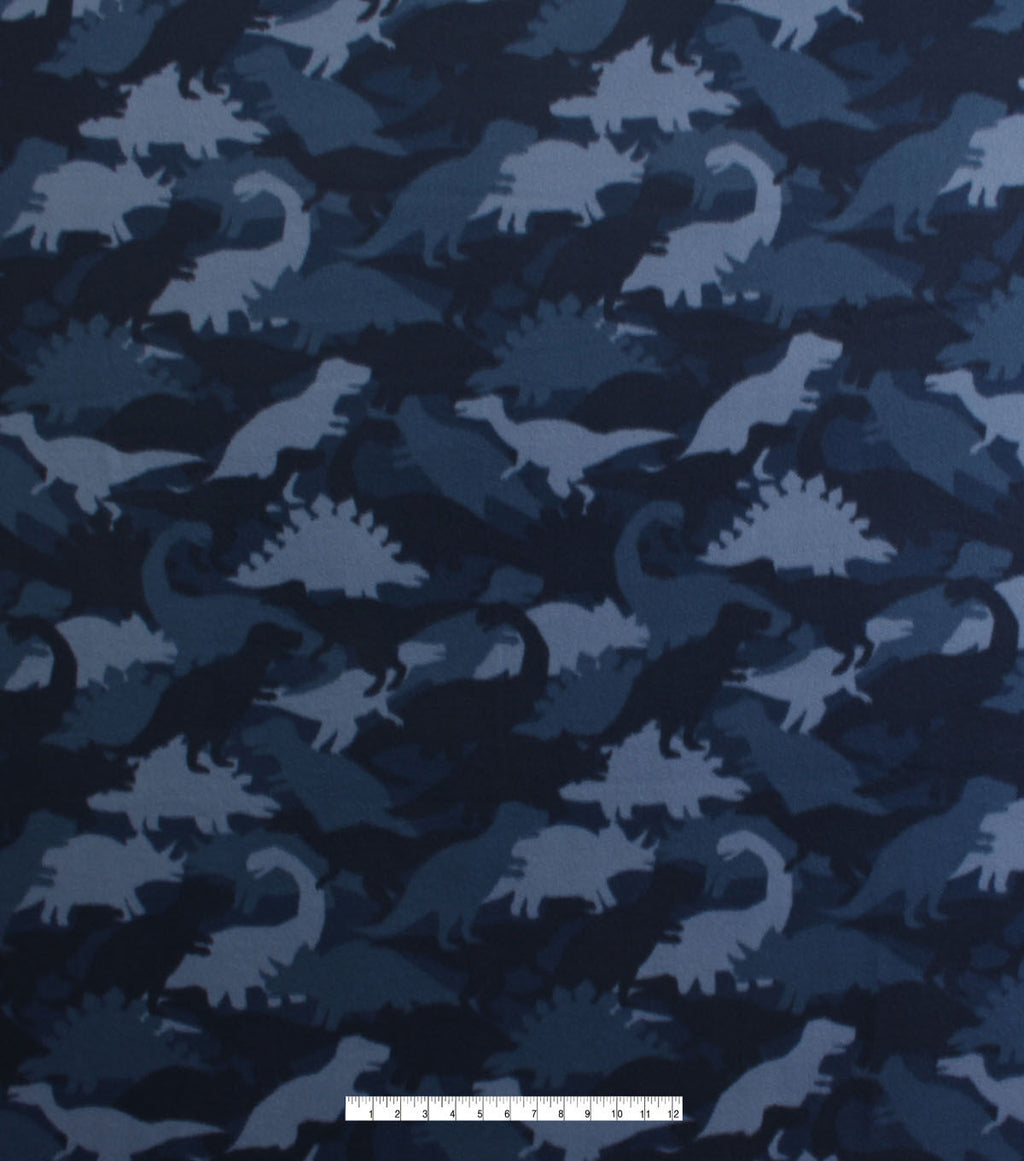 Dino Camouflage Blizzard Fleece Fabric